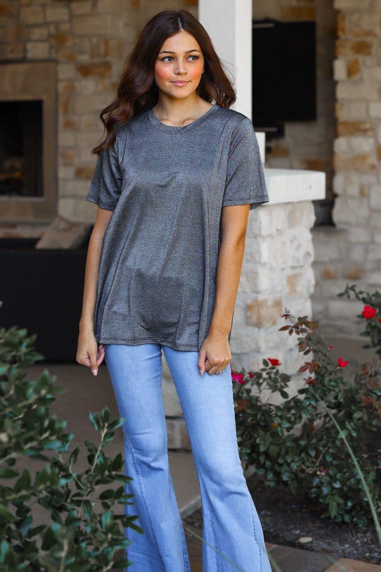 Glitter Black shirt L