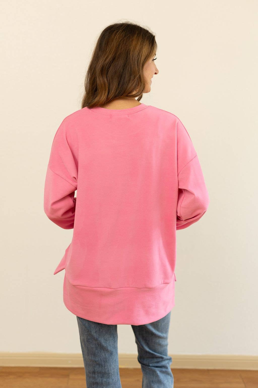 Micro Fleece Crewneck, Pink: Pink / M