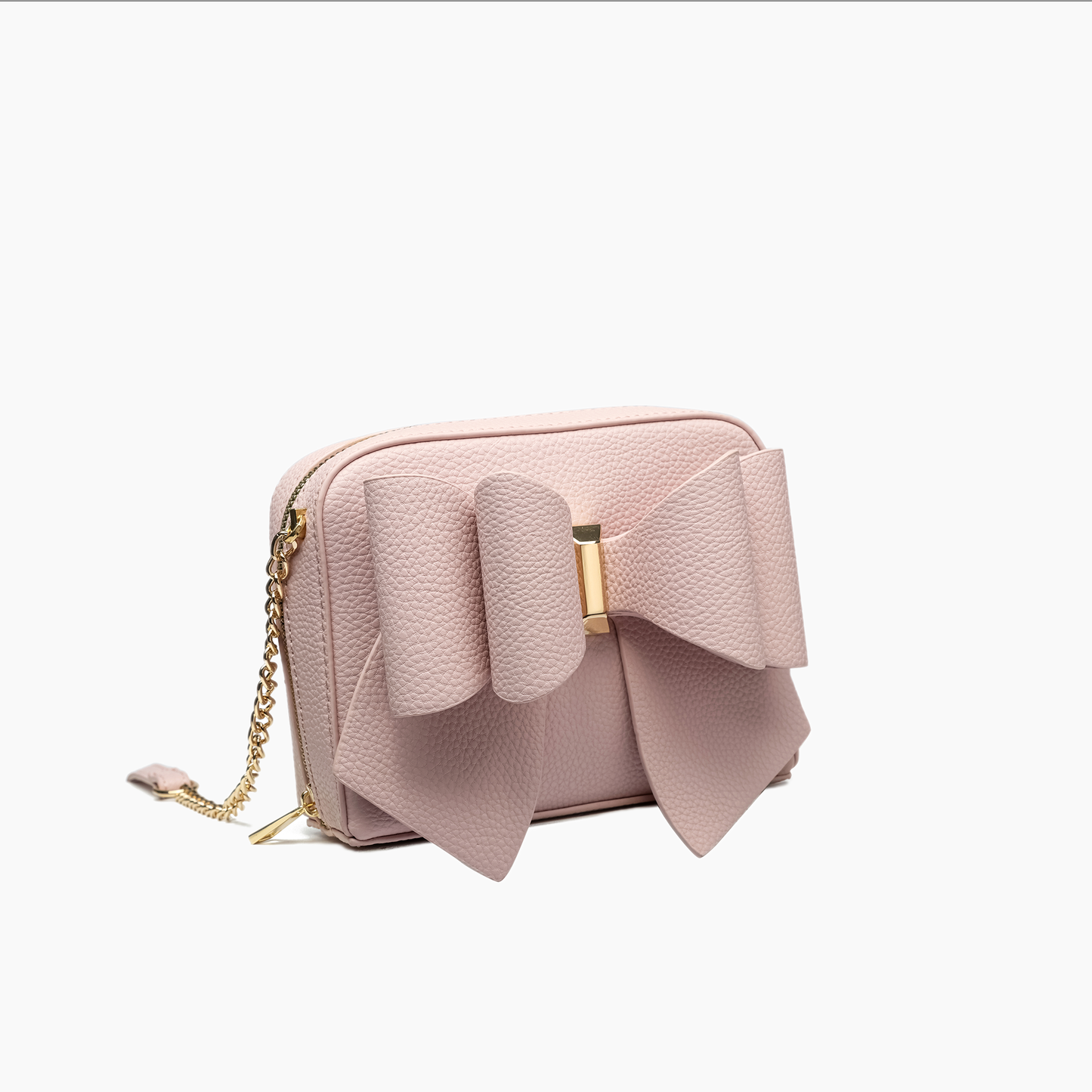 Boxy Bow Crossbody: Blush