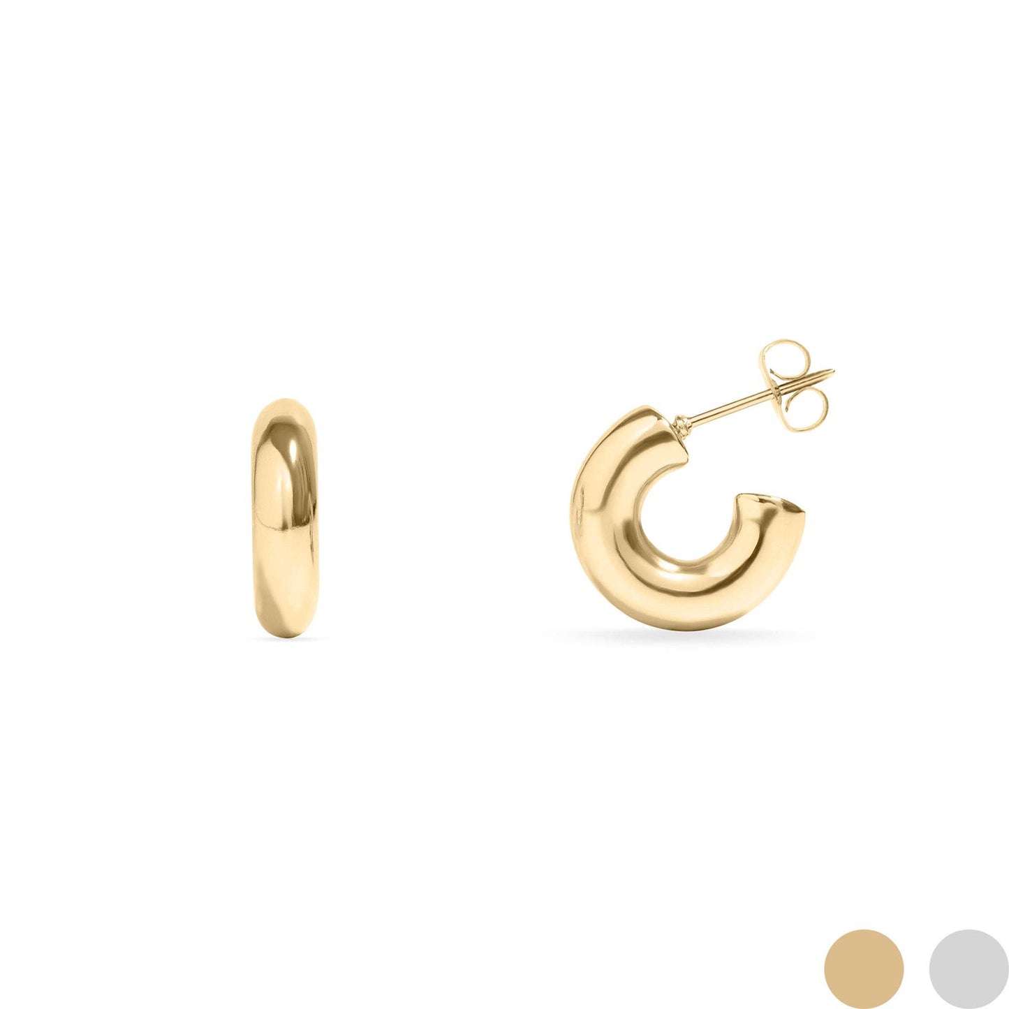 Gold Chunk Earrings 18K