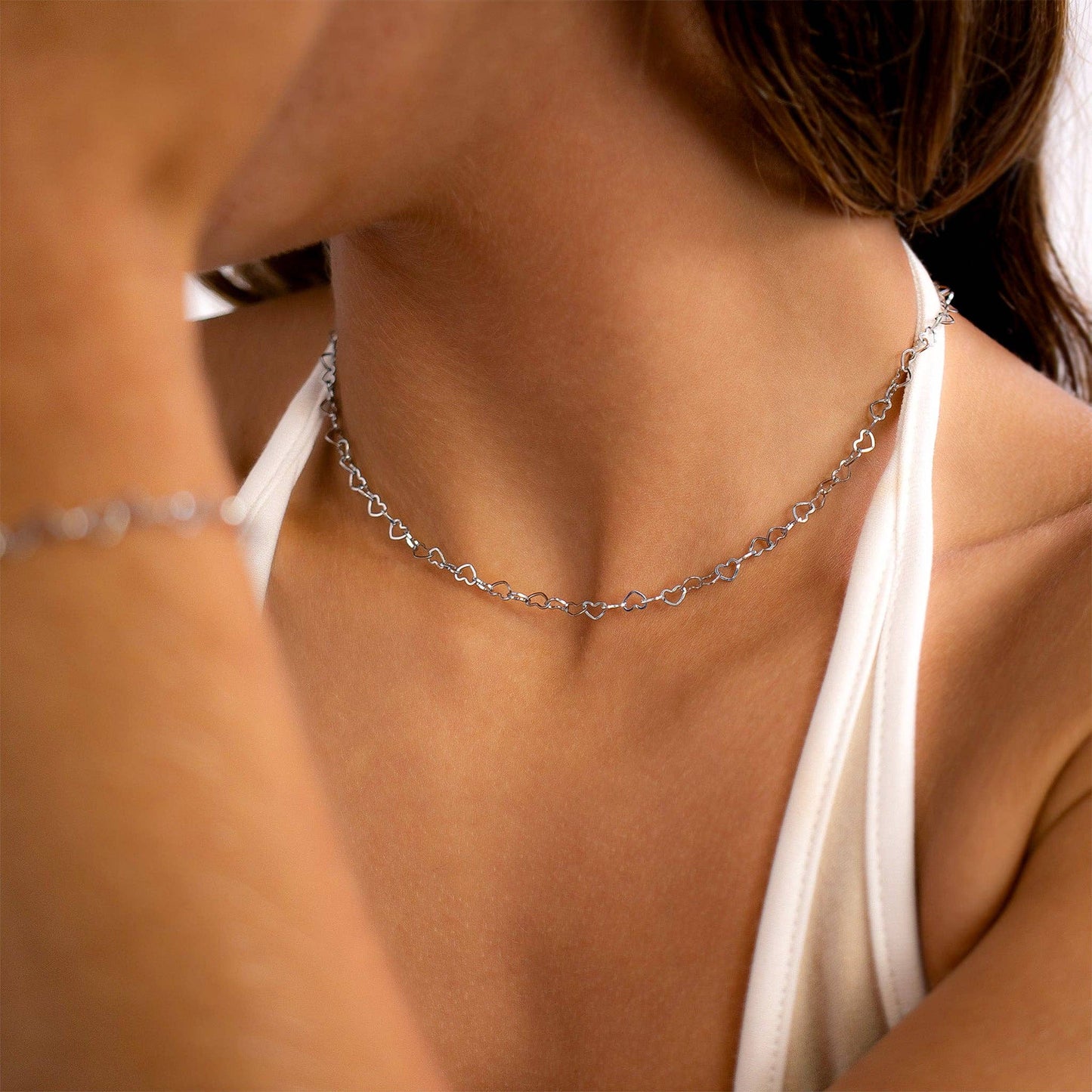 Delicate Small Hearts Necklace