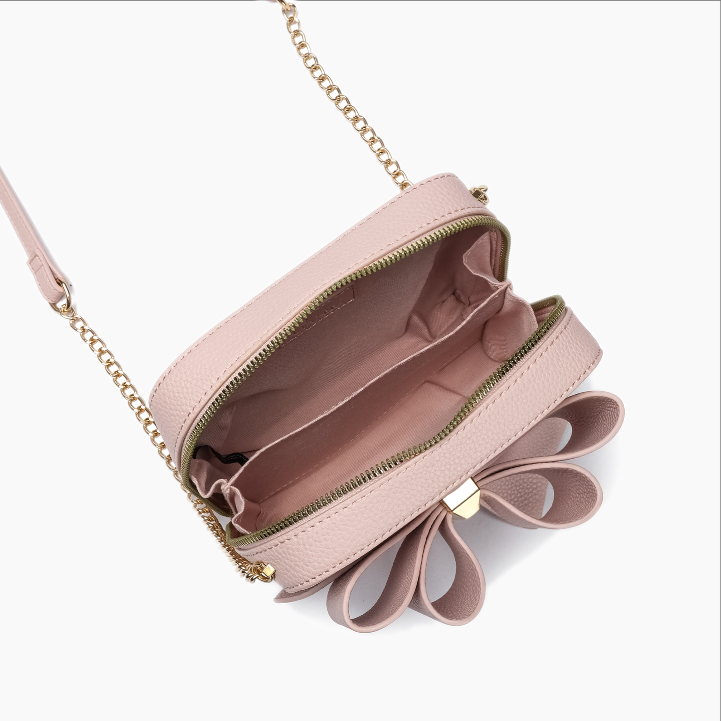 Boxy Bow Crossbody: Blush