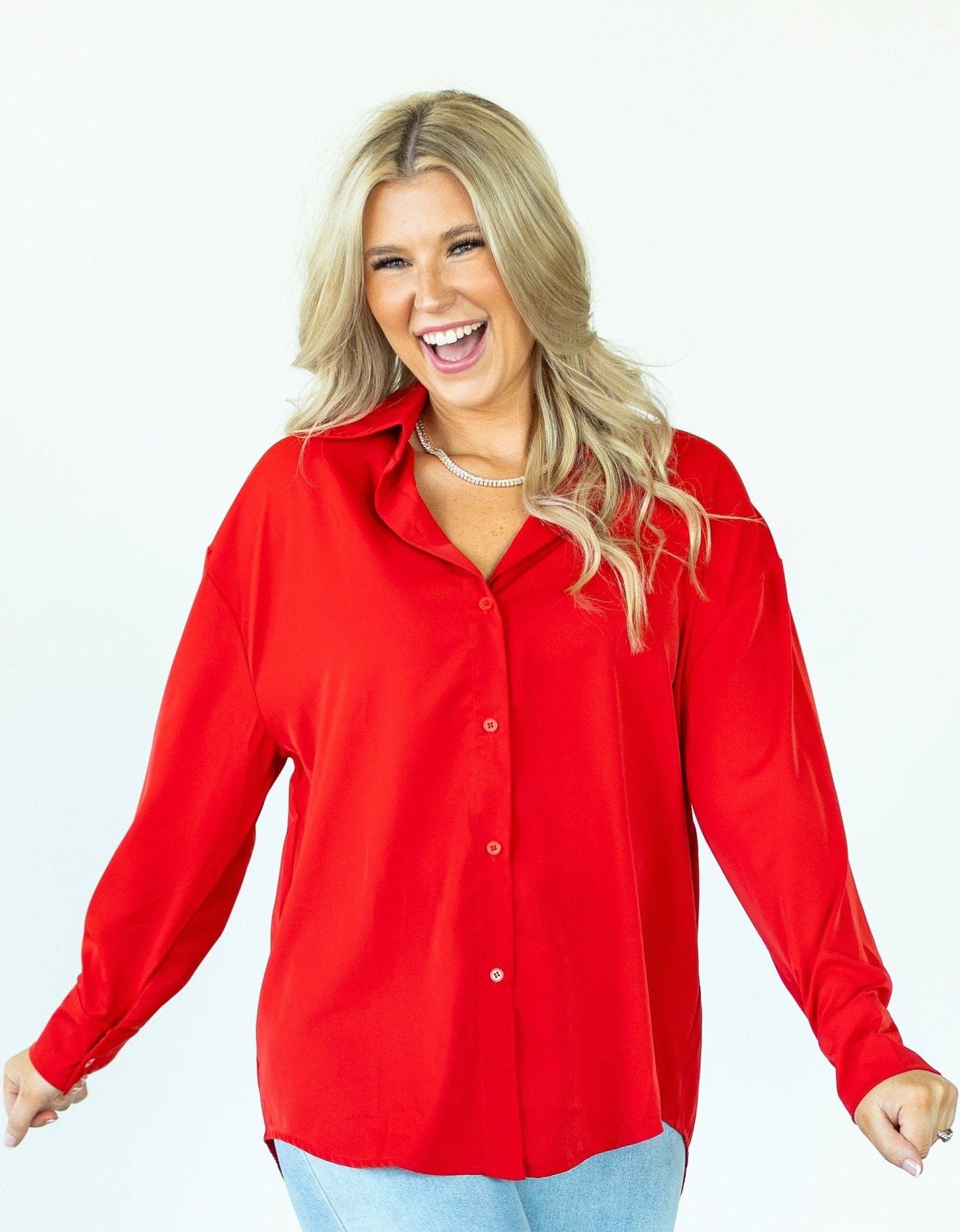 Holiday Button up  Red / XL