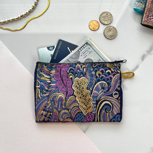 Handmade Fabric Pouch, Fabric Coin Purse