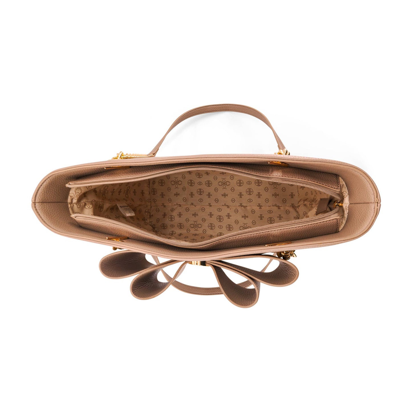 Aubrey Bow Chained Large Women's Spring Tote Bag : Beige