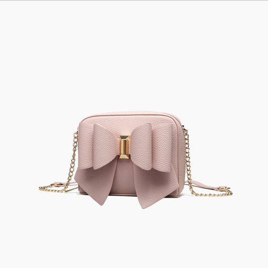 Boxy Bow Crossbody: Blush