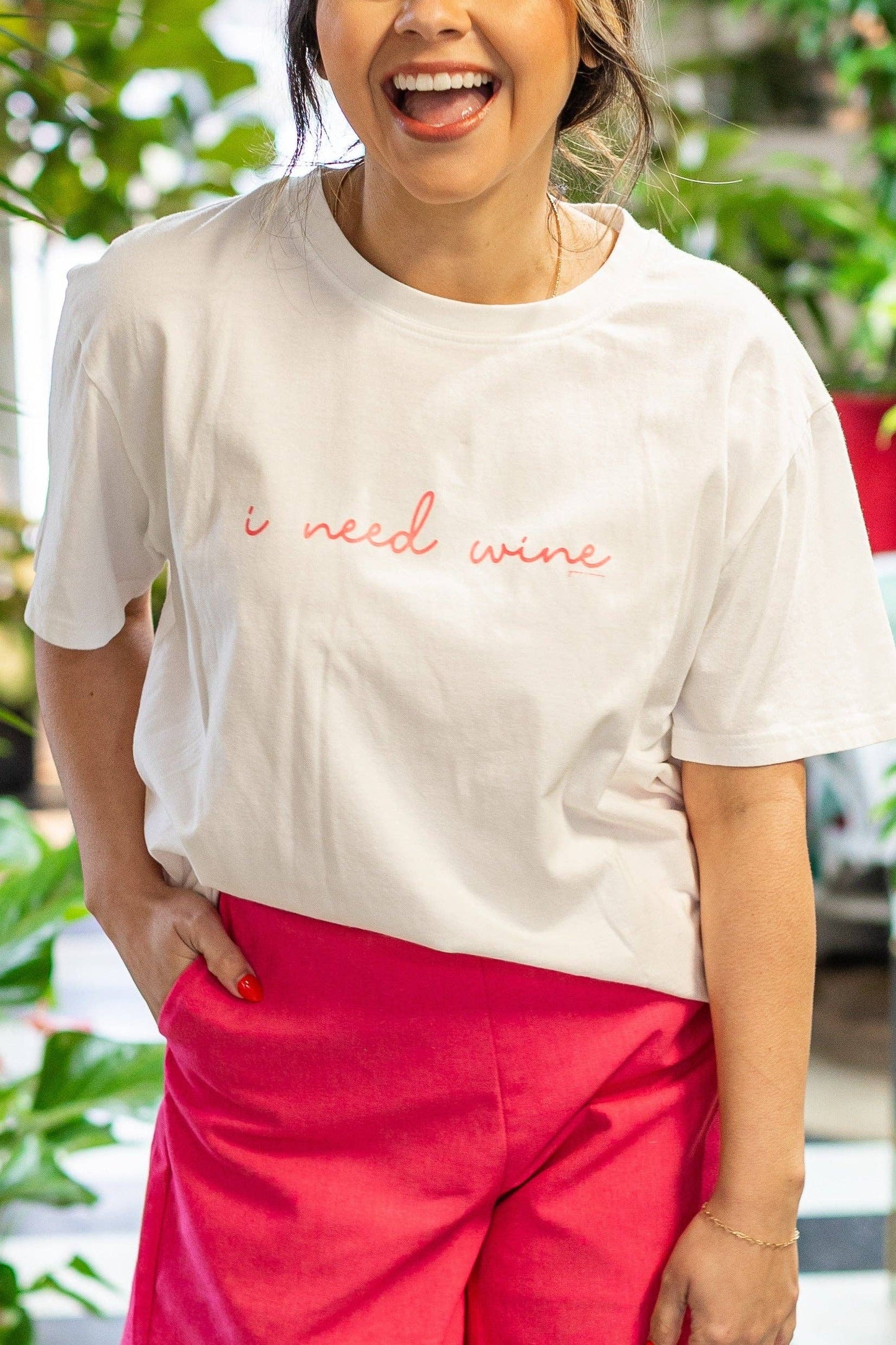 I Need Wine: White / XL