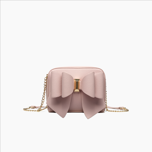 Boxy Bow Crossbody: Blush