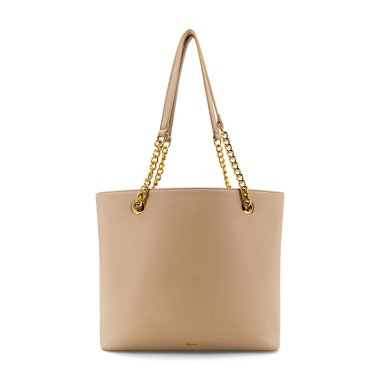 Aubrey Bow Chained Large Women's Spring Tote Bag : Beige