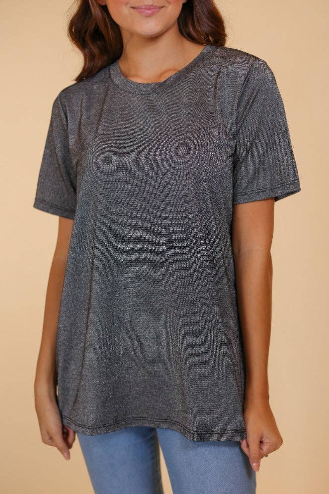 Glitter Black shirt L