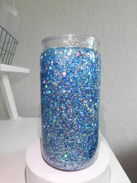 Dark Blue Staz Snow Globe
