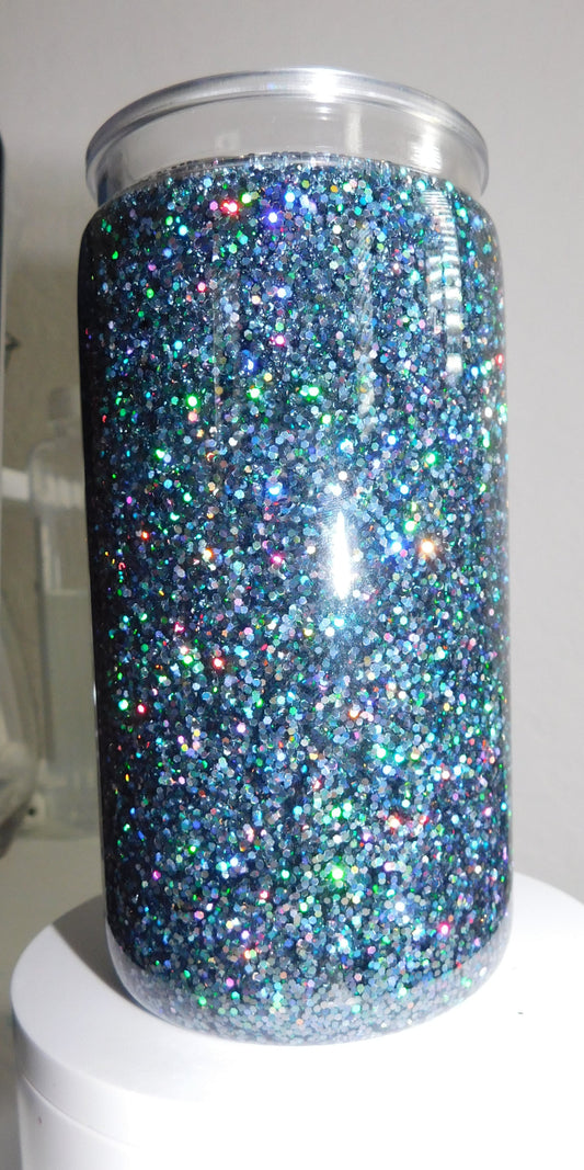 Metallic black Glitter Snow Globe