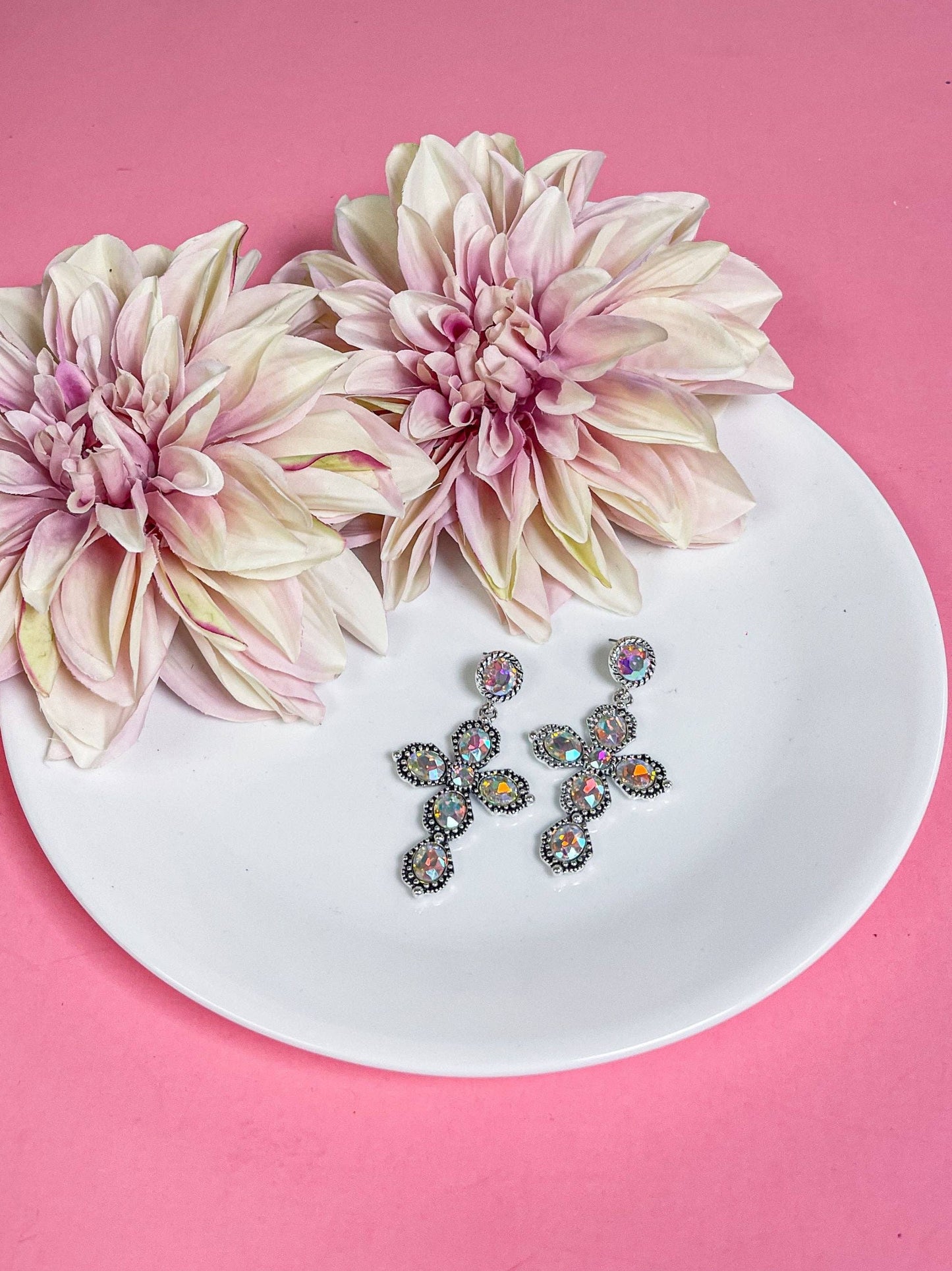 Cross Crystal Earrings