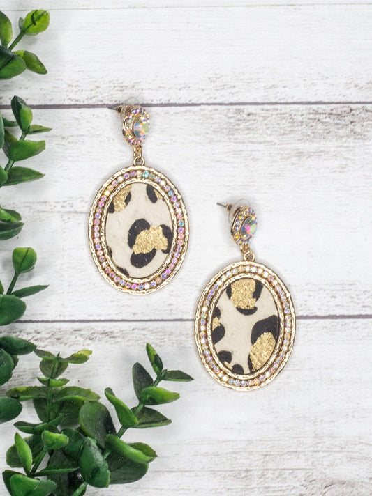 Gold Leopard Earrings