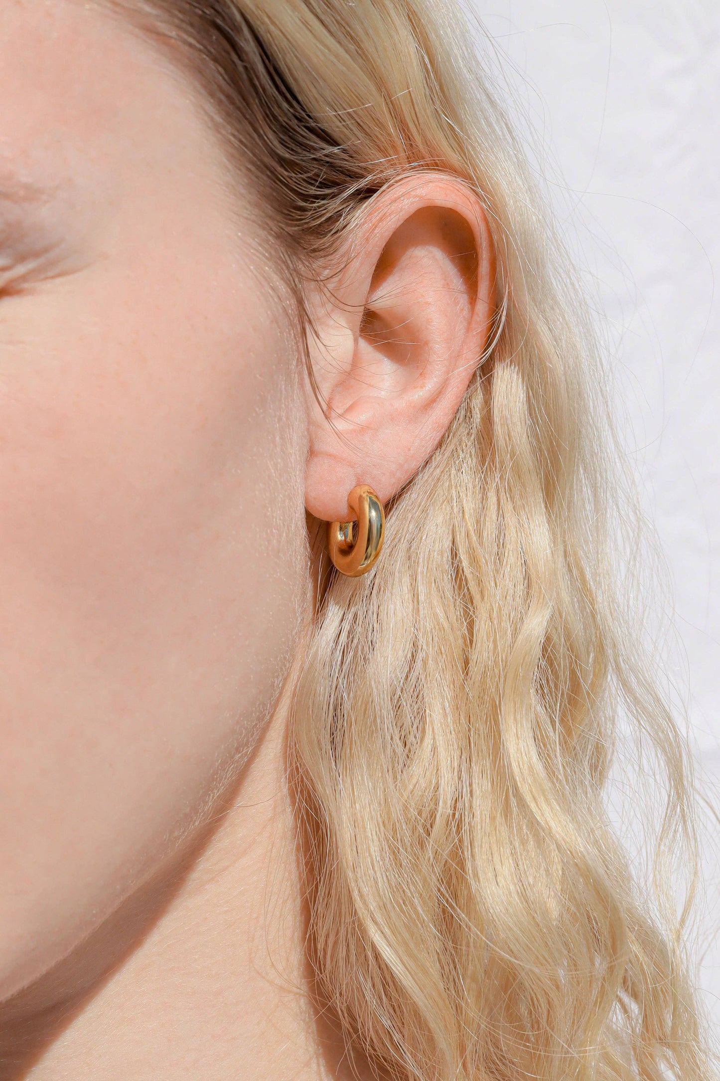 Gold Chunk Earrings 18K