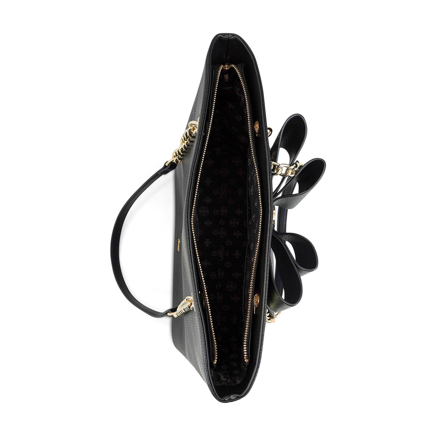 Aubrey Bow Chained Large Women's Spring Tote Bag : Black