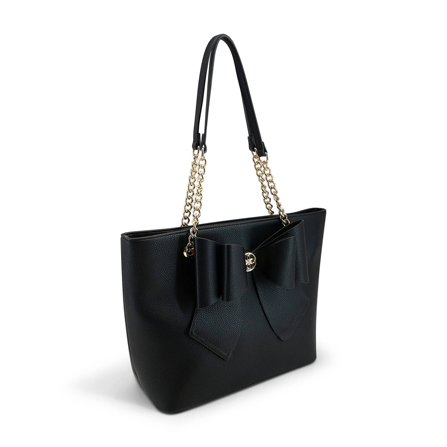 Aubrey Bow Chained Large Women's Spring Tote Bag : Black