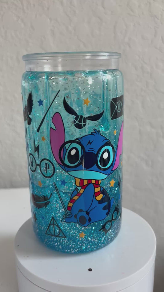 Blue GLITTER drip cup only